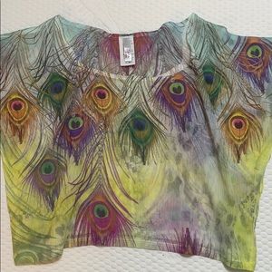 Cropped women’s sheer blouse